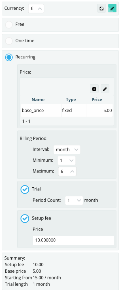 Product Price management is now available with various different options.